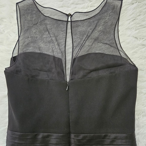 Badgley Mischka Collection Women's Black Sleeveless Pencil Maxi Gown. Size 0 - Picture 8 of 14